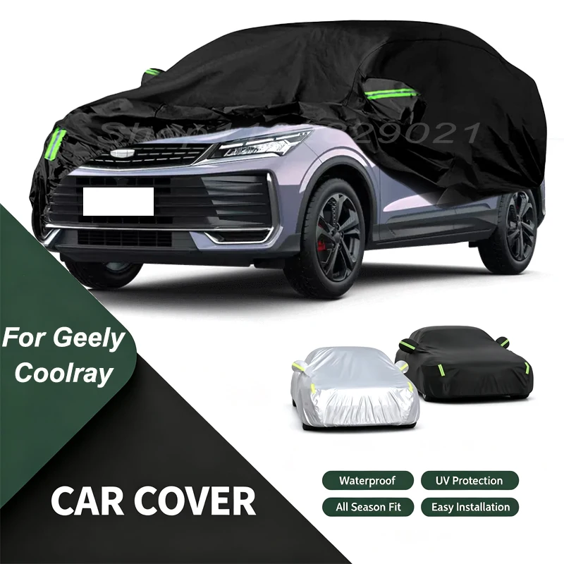 Car Cover For Geely Coolray Waterproof Dustproof Outdoor Protection, UV Snow Sun Resistant Auto Exterior Cover Car Sunshade