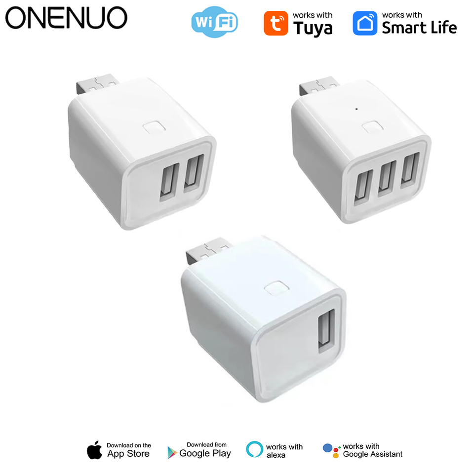  Tuya Smart WiFi Micro 1 2 3 USB Adaptor Switch 5V Mini USB Power Adaptor Smart Life Control Via Alexa Google Yandex alice 