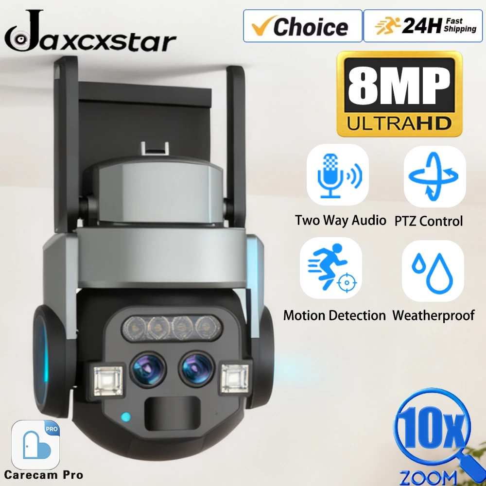 

Наружный 8-мегапиксельный Wi-Fi 10-кратный зум, двойной объектив, монитор наблюдения, смартфон, дистанционное наружное ночное видение, умная домашняя камера видеонаблюдения