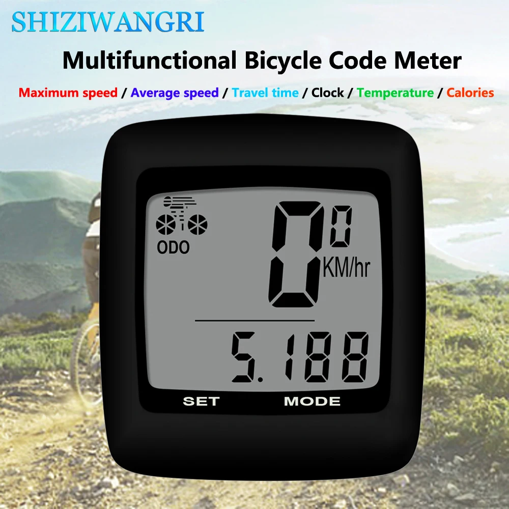 Bike Computer Bike riding speedometer and odometer Waterproof LCD display MTB cycling stopwatch Bike equipment