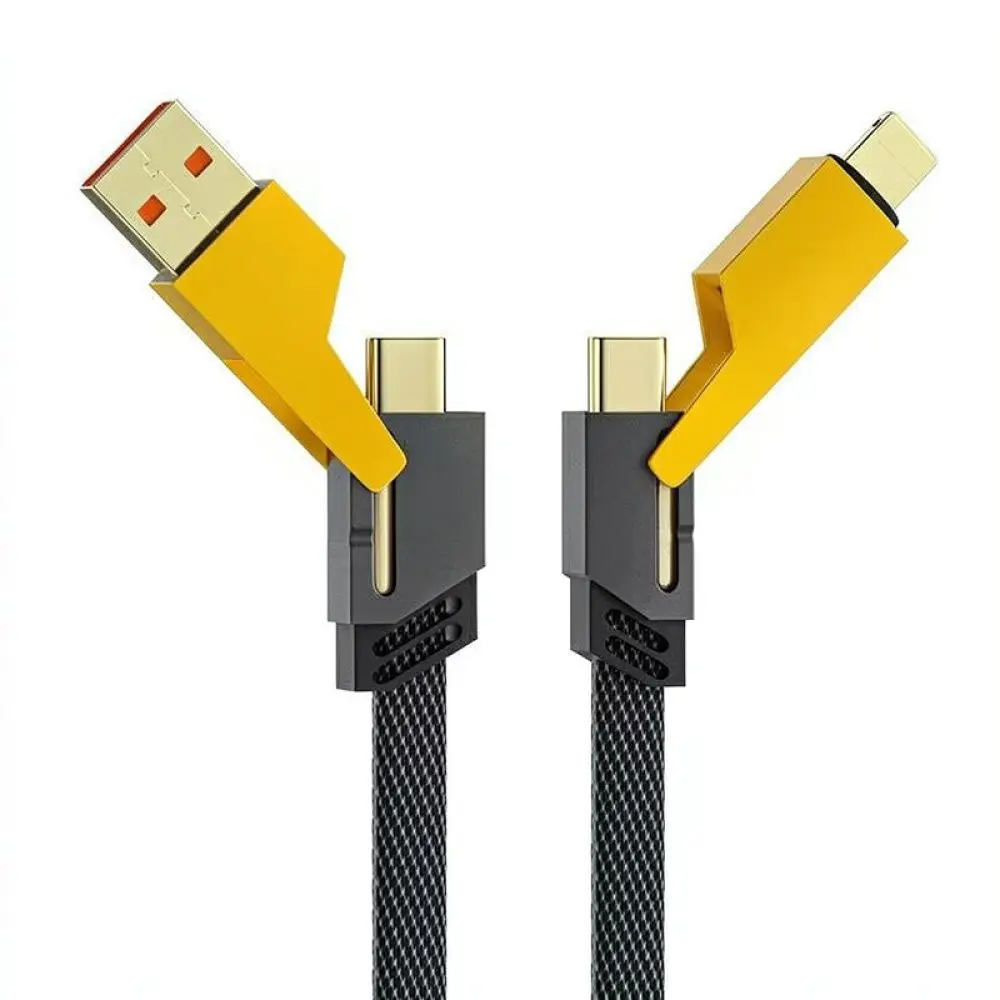 65W Universal Charging Cable Type C Cord Zinc Alloy Braided Wire For Mobile Phone Laptop Tablet Fast Power Supply