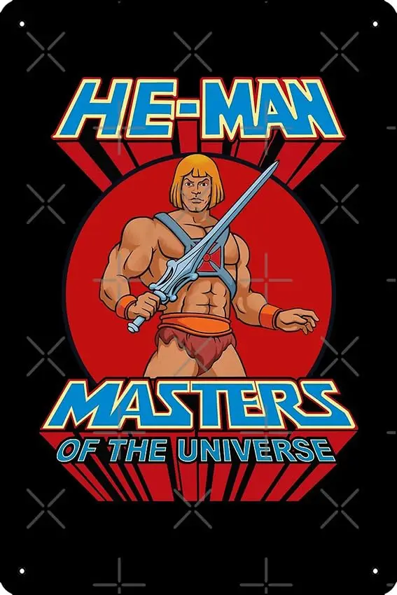 He-Man High Resolution Art Print Funny Metal Tin Sign for Home Kitchen Bar Room Garage Decor 