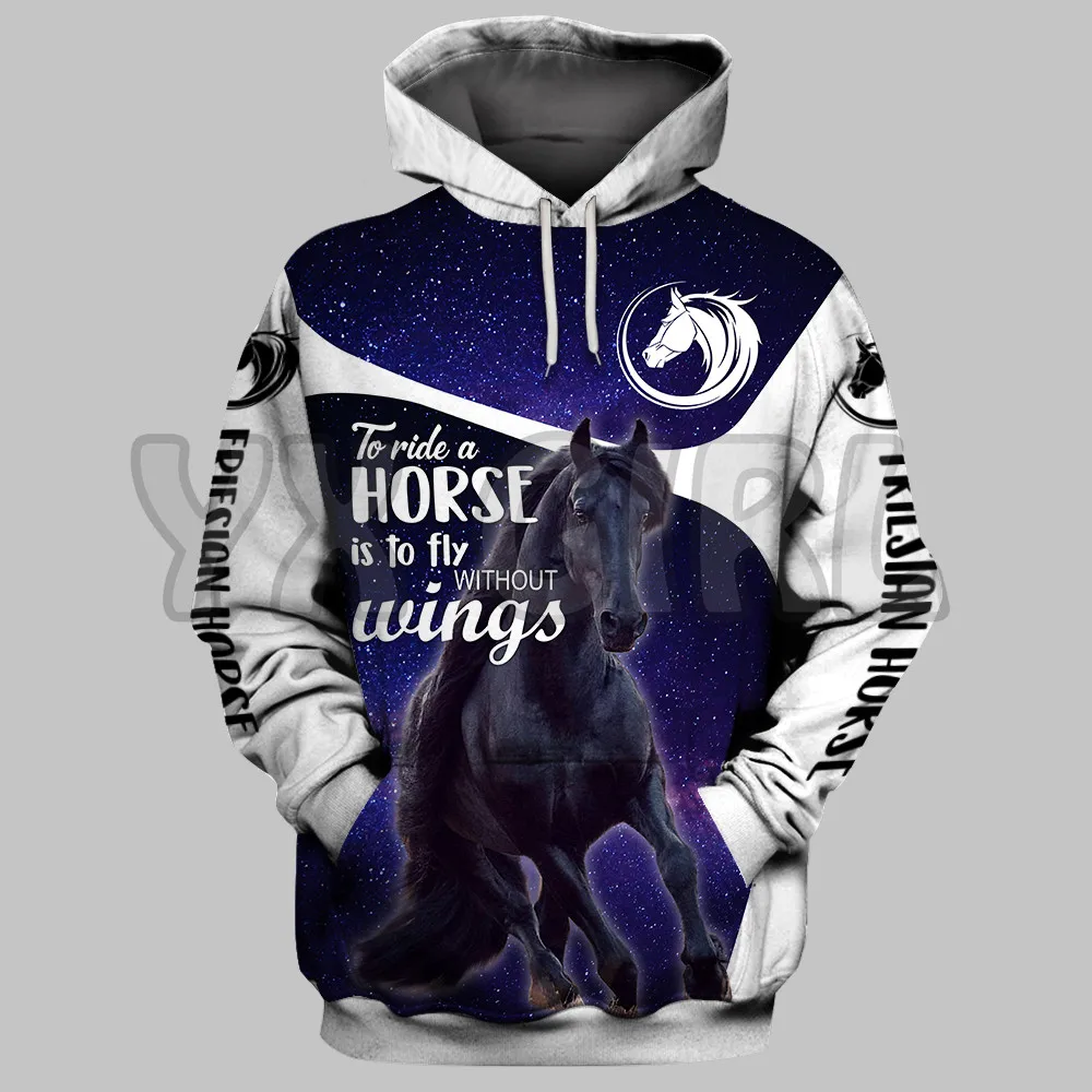 To Ride A Horse Is To Fly Without Wings Cypsy Horse3D Printed Hoodies  Unisex Pullovers Funny Dog Hoodie Casual Street Tracksuit