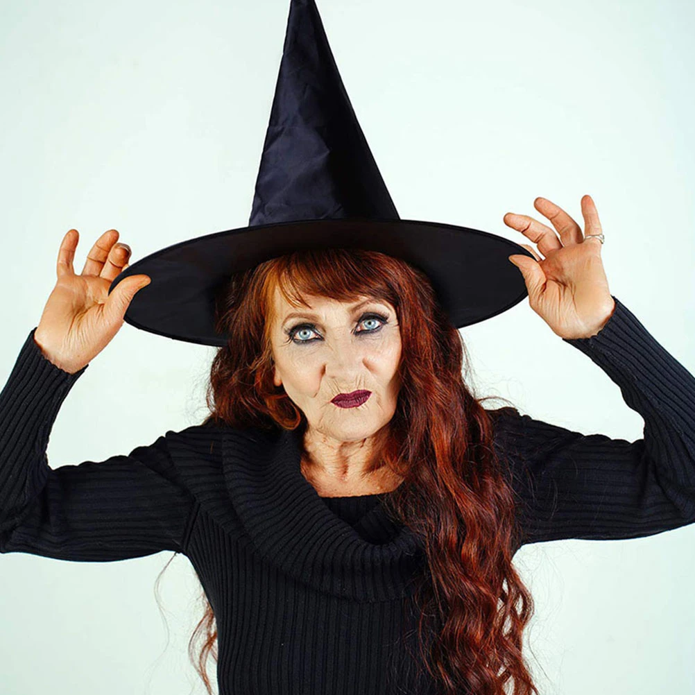 

10 Pcs Wizard Hat Black Bulk Cloth Party Hats for Kids Adults Spooky Halloween Decorations Festive Accessories