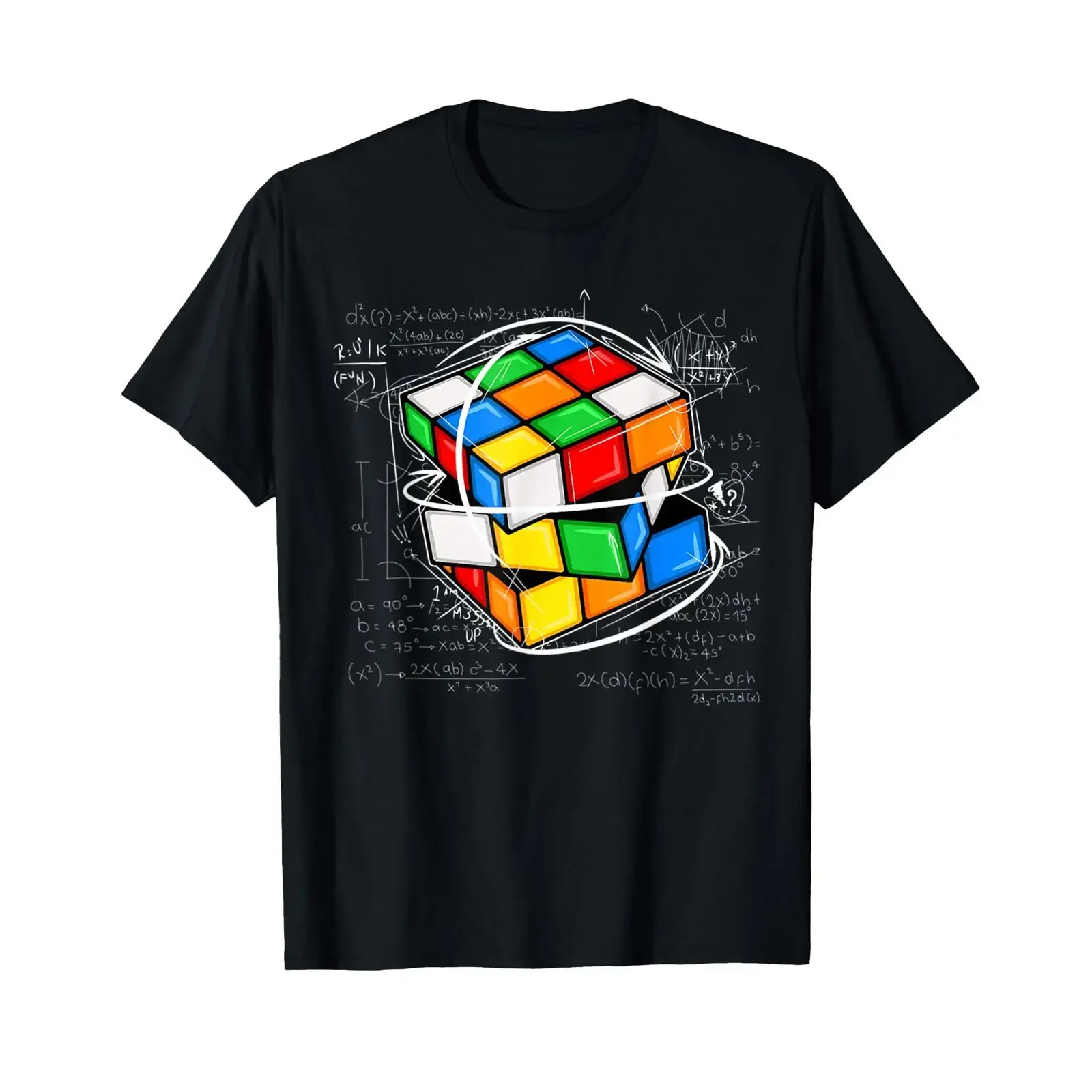 Melting Cube Speed Cubing Vintage Puzzle Youth Math T Shirt vintage Washed Stylish homme graphic Soft Unisex streetwear fashion
