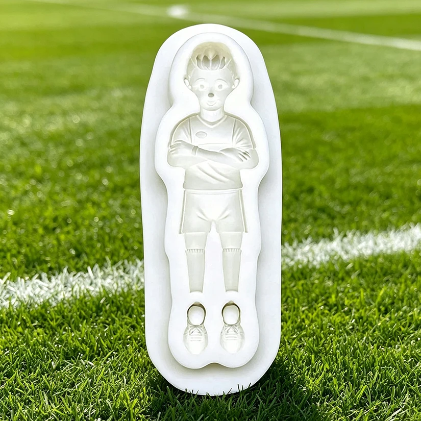 Fußballspieler-Stiefel Silikon-Zuckergussform Cupcake-Backform Fondant-Kuchendekorationswerkzeuge – Detail 3