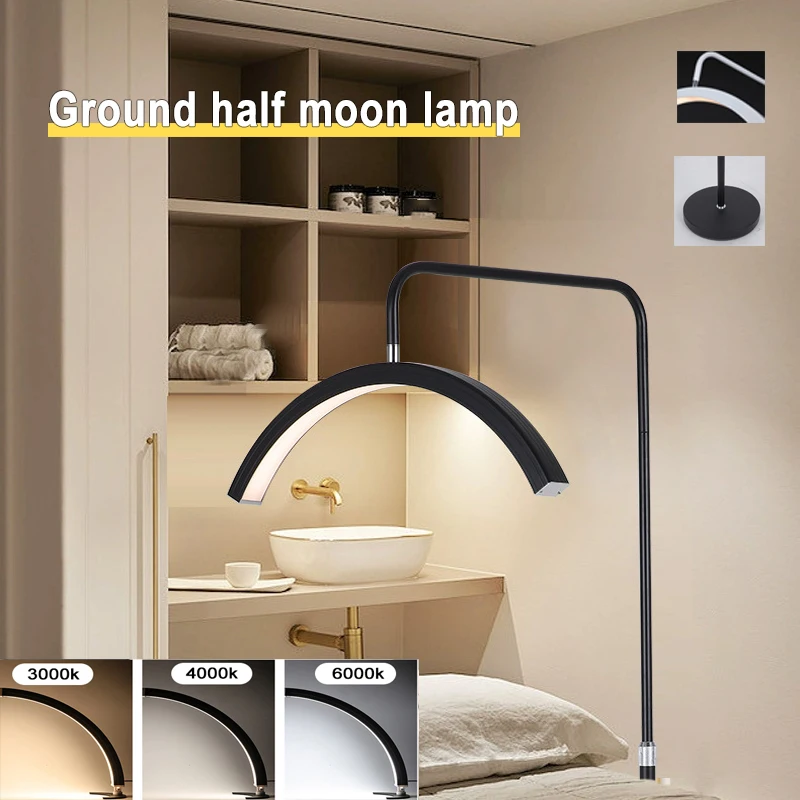 Half Moon Tattoo Beauty Lamp Makeup Nail Beauty Eyelash Tattoo Floor U Light Adjustable Eye Care Spot Removal Tattoo WorkingLamp