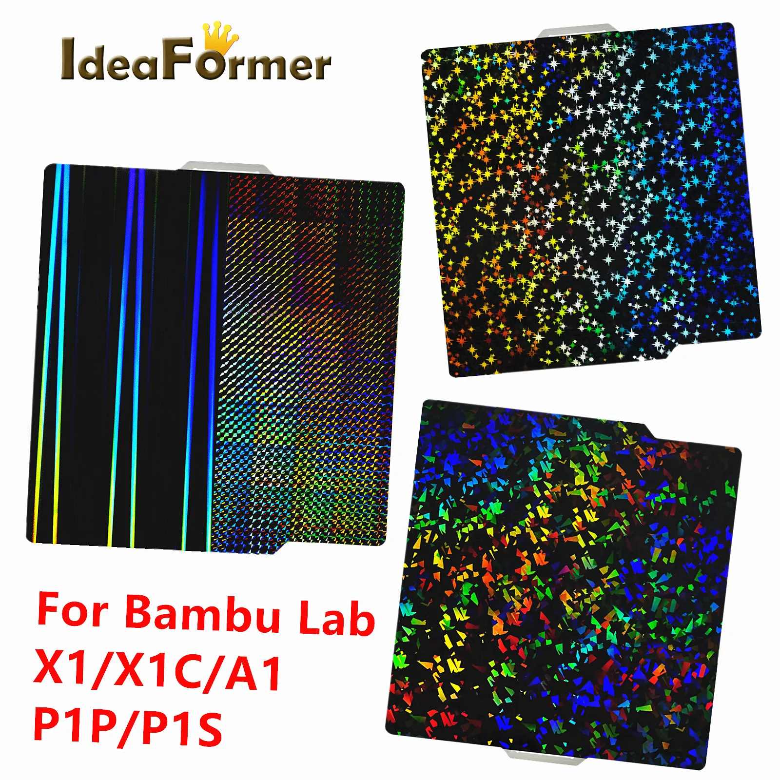

Пластина для сборки Bambu Lab A1 P1P X1 257x257 мм, гладкая двухсторонняя пластина со звездочками H1H, пружинный стальной лист для Bambulabs X1C P1S