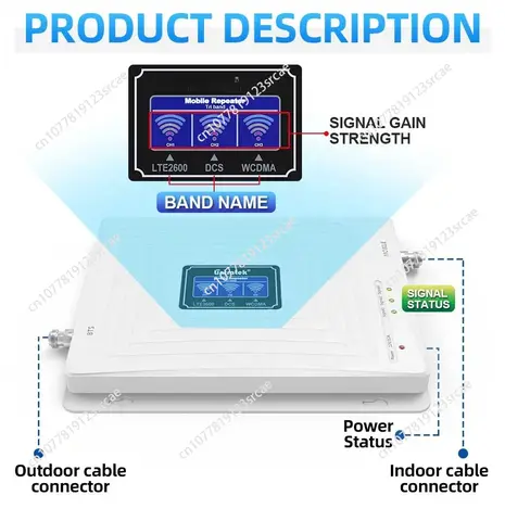 För Lintratek 3-bands signalförstärkare Repeater 900 1800 2100 Mhz Mobilnätsförstärkare Gsm 3g 4g GSM Signalförstärkare 12 best sales Lintratek signalförstärkare - №10