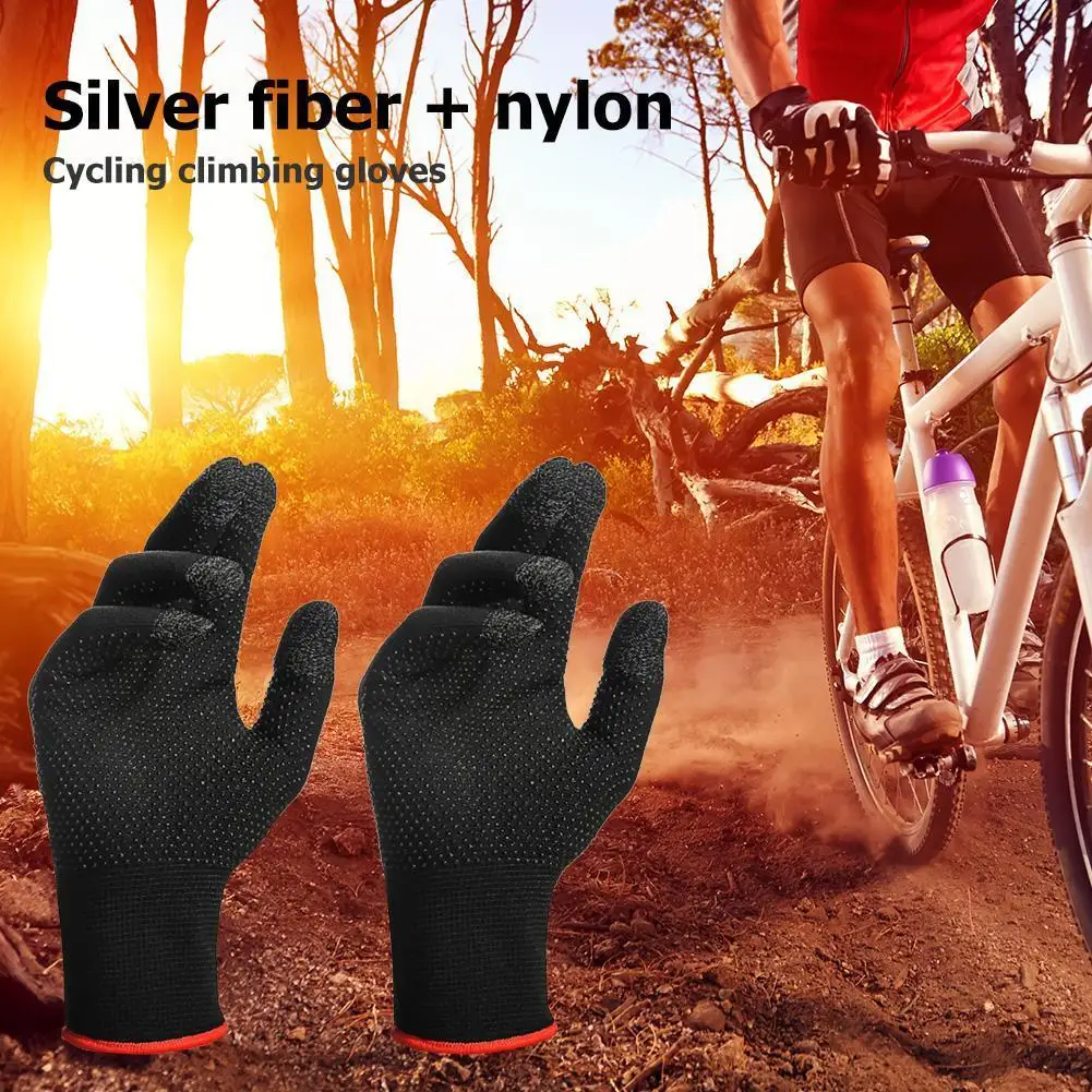 Motorcycle Gloves Sports Full Finger Knit Touchscreen Gloves Sweatproof Anti Slip Warm Thermal Gloves for Men Women