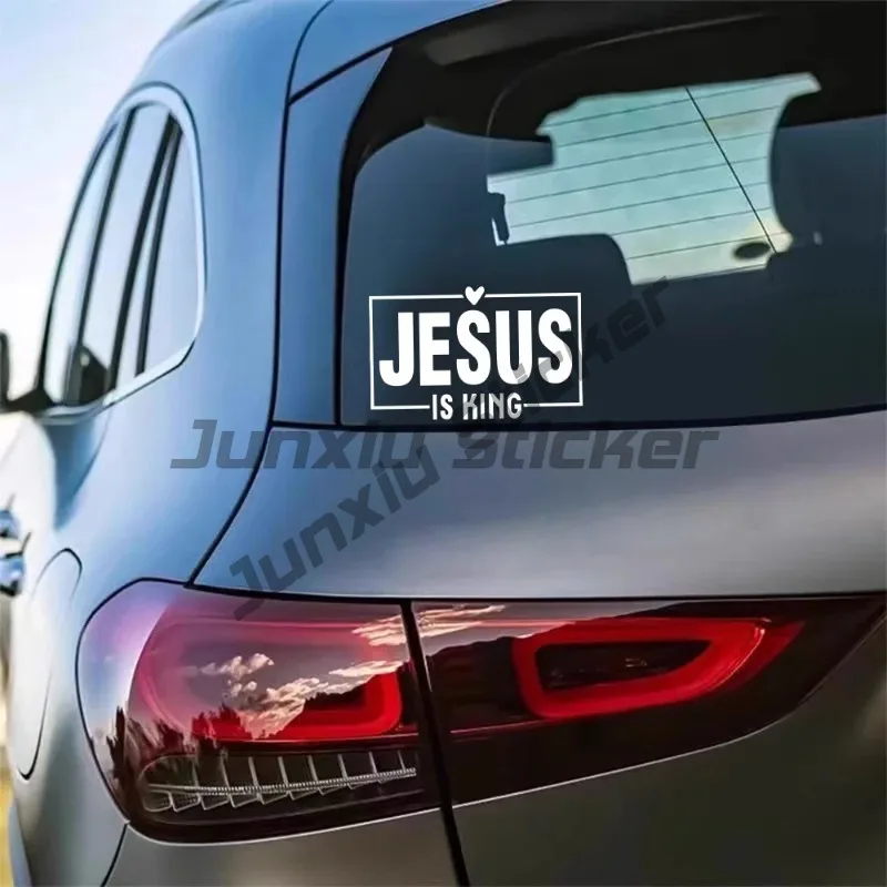 

Jesus Is King Car Stickers Auto Vinyl Film Decals for Car Bumper Windows Motorcycle Walls Car Accessories