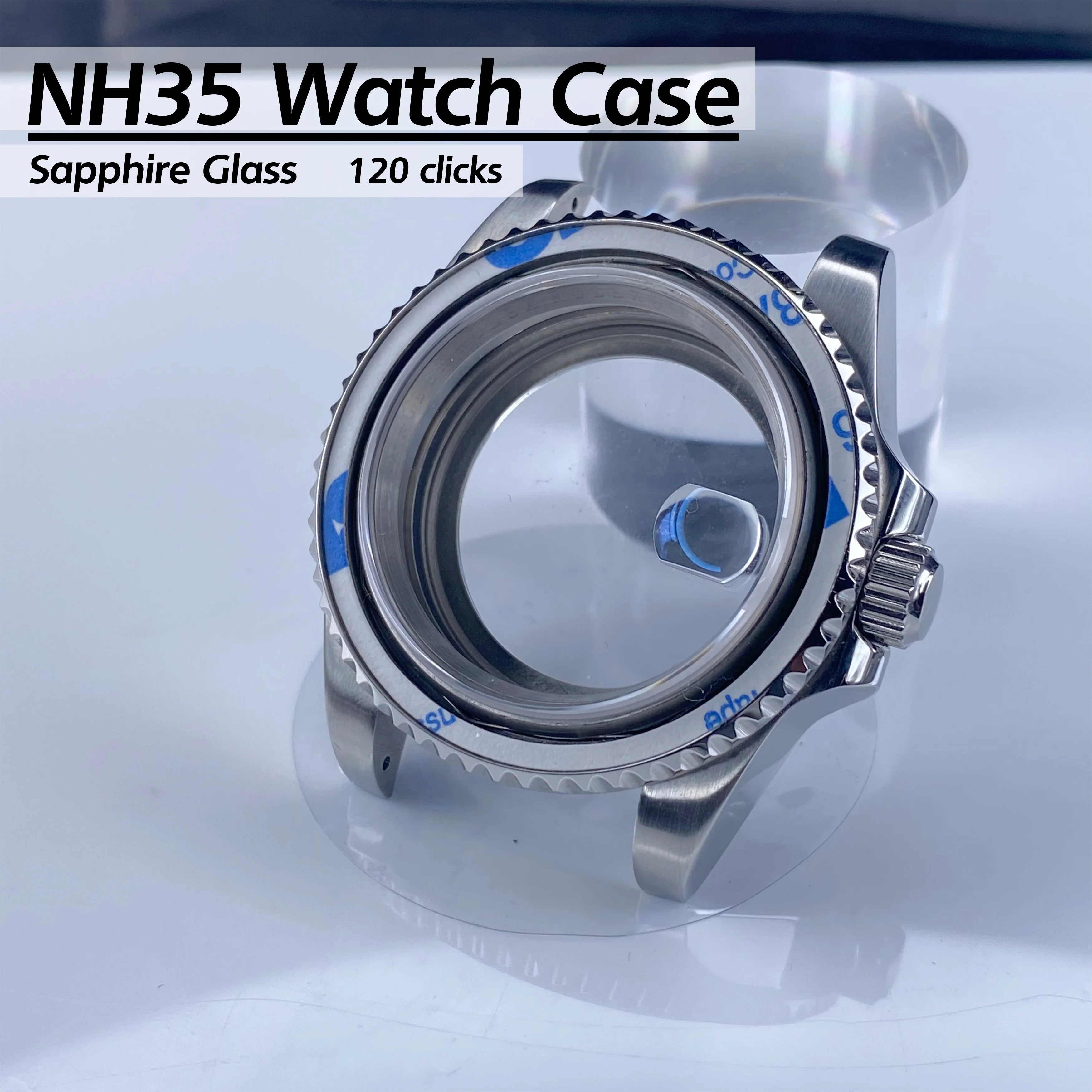 NH35 40mm High-Quality SUB NH35 watch case Sapphire Glass Case with 120 clicks Watch Men's Case FIT NH34 NH35 NH36 Movement