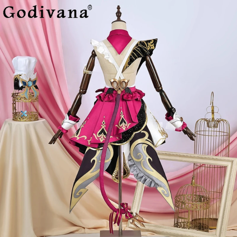 Tail Hat Headwear Accessories Outfit Dress Women Carnival Halloween Animation Dress Set Girls Sweet Party Wig Prop Suits