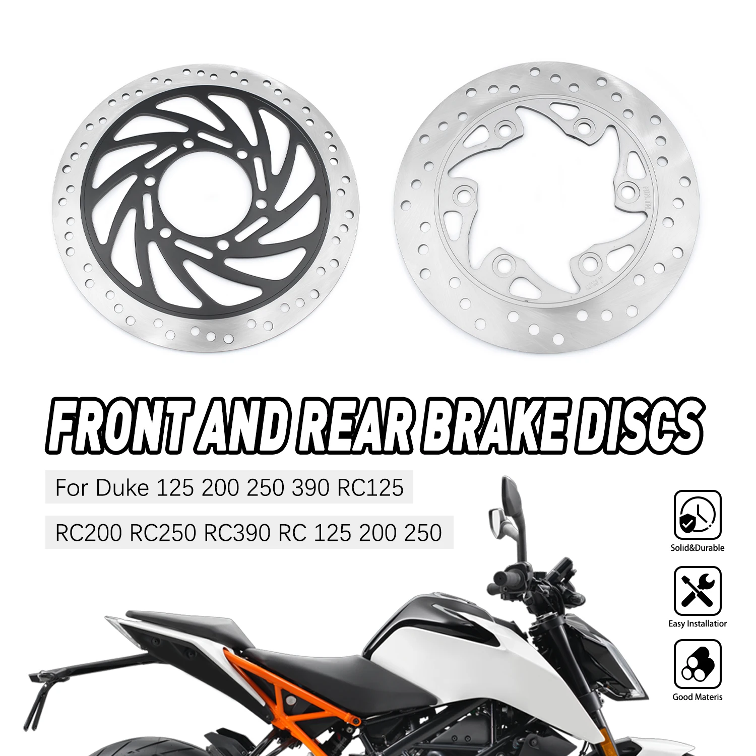 

Motorcycle Front Rear Brake Disc 230mm 300mm Brake Rotor For Duke 125 200 250 390 RC125 RC200 RC250 RC390 RC 125 200 250