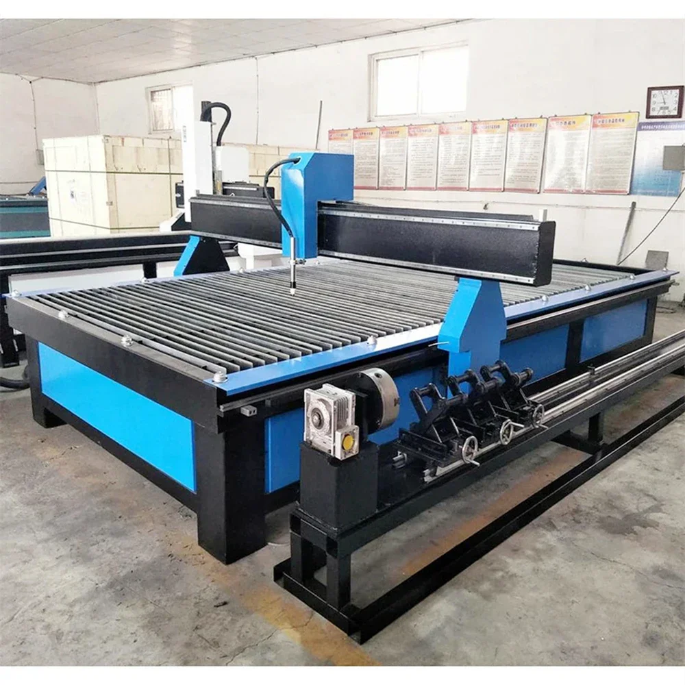 Hot Sale!! CNC Plasma Router Metal Cutting Wood Engraving Tool Double Tables Machinery For Iron Aluminum Galvanized Sheet