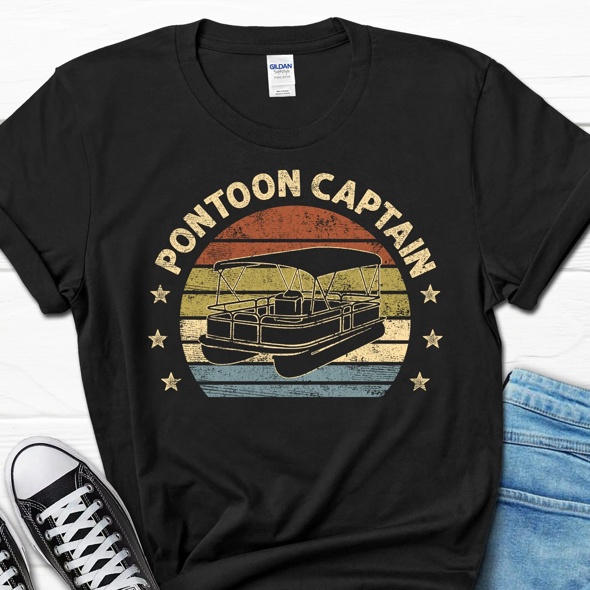 

Dad Boating Lover T Shirt For Men Grandpa Pontoon Sailing Men's Papa Boat Owner s From Wife Father's Day Him