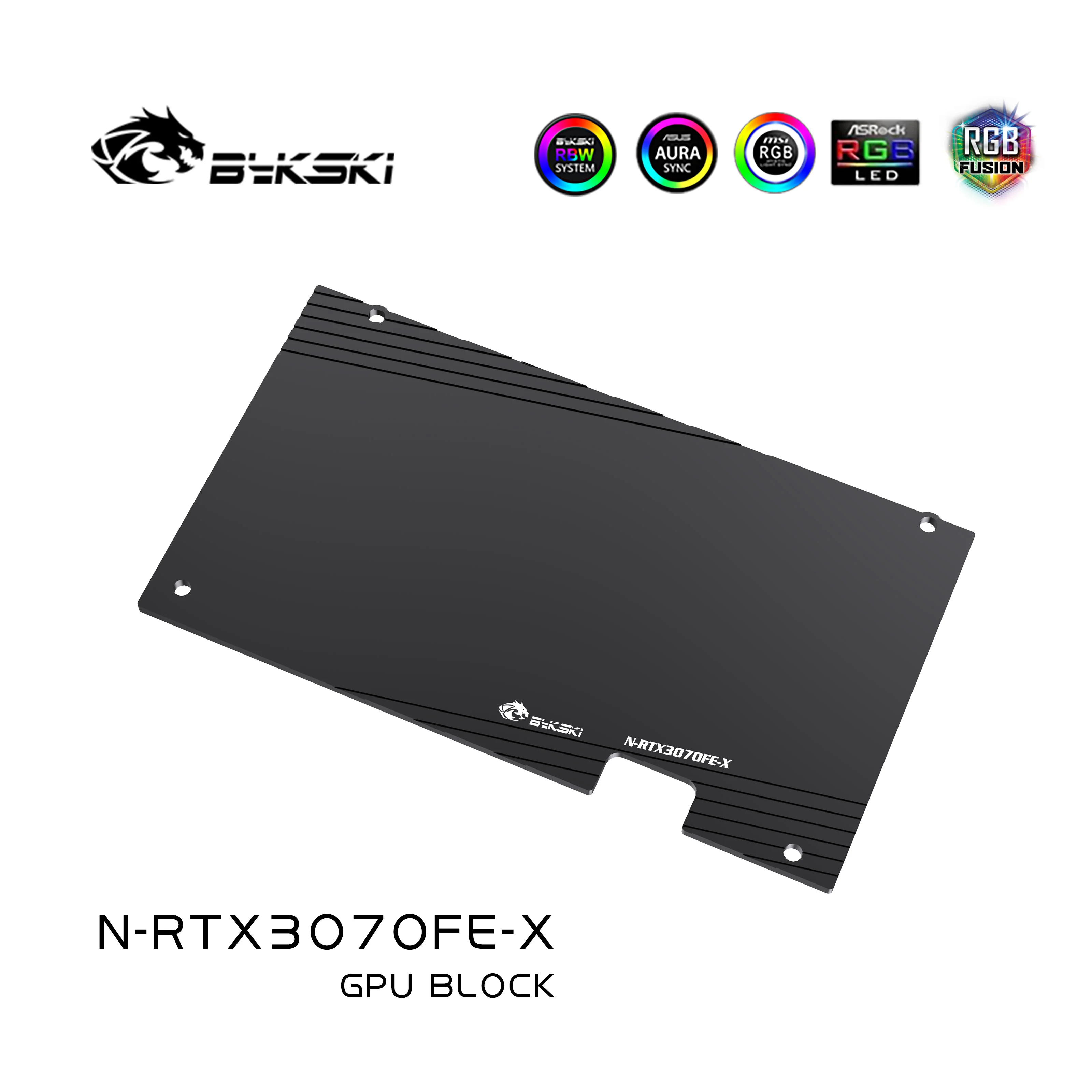 Bykski GPU Water Cooling RGB Block for Nivdia Reference RTX3070 N-RTX3070FE-X