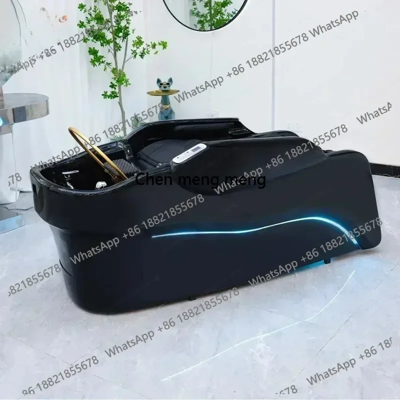 AB03Modern Design Japanese Shampoo Chair and Massage Bed with Ceramic Sink and Basin for Hair Salon