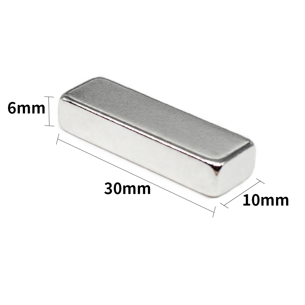 2/5/10/20/50PCS 30x10x6mm Block Powerful N35 Magnets Sheet Permanent Magnetic Strong Neodymium Magnet