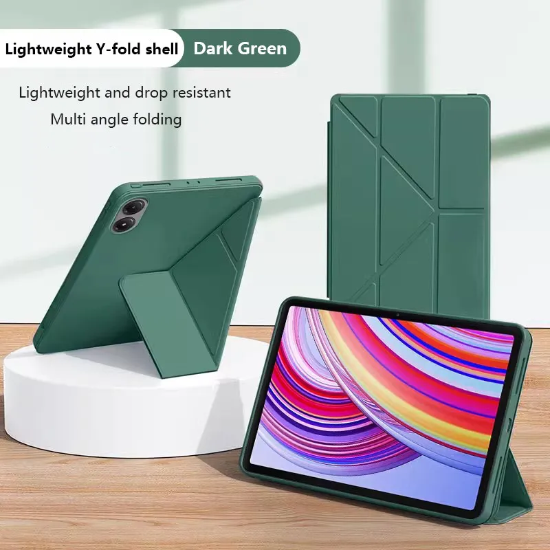 

Тонкий кожаный чехол для Redmi Pad 2 11 2025 Pad 10,61 SE 11 8,7 Xiaomi Pad 7 7Pro 11,2 5 6 Pro Y-складная подставка Защитный чехол