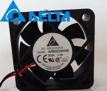 1Pcs AFB0524HHB 5ซม.50Mm 24V 0.12A Dual Ball แบริ่งพัดลมทำความเย็น Server 5015 50X50X15มม.สำหรับ Delta