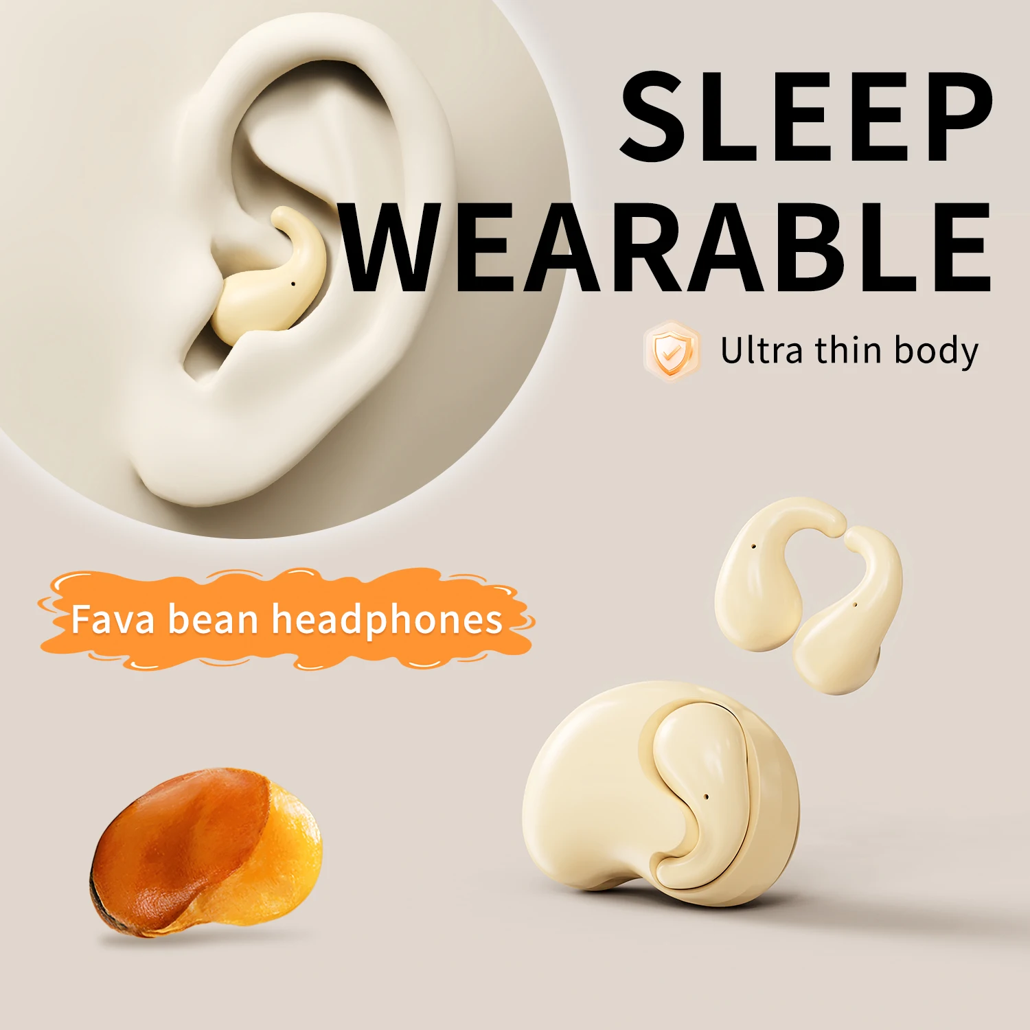 TWS wireless earphones, Bluetooth touch noise cancelling stereo earphones with microphone