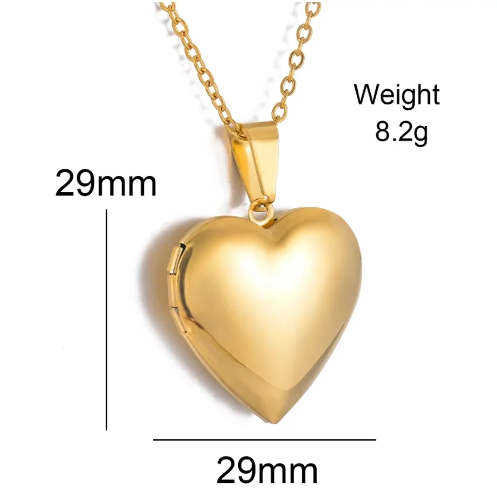 Custom Personalized Heart Birth Flower Locket Necklace for Women Stainless Steel Photo Locket Engraved Name Picture Jewelry Gift