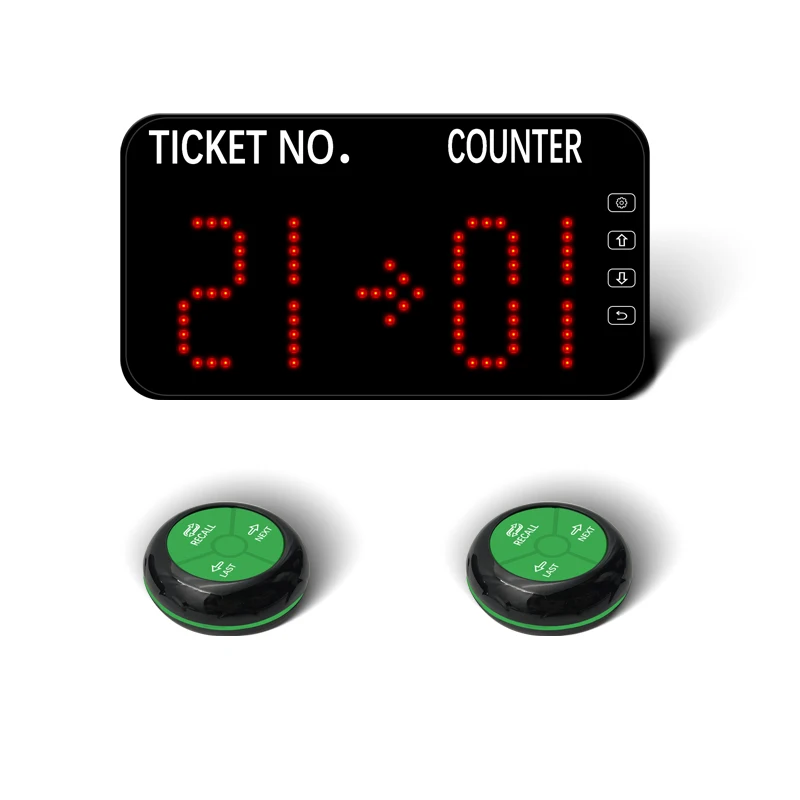 2 digit Number Screen NEXT Counter Call Button Wireless Queue Management Number Waiting Calling System for Coffee Hospital