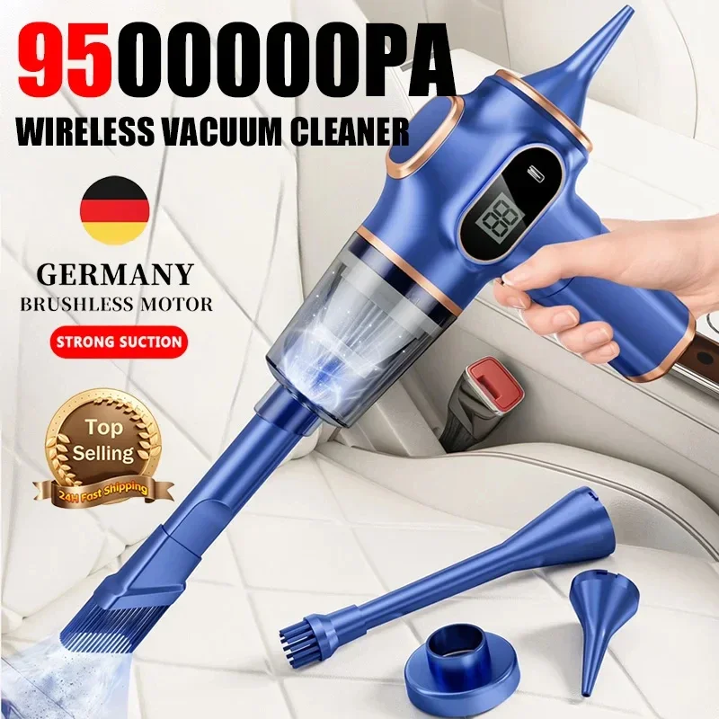 

9500000Pa 5 In1 Wireless Vacuum Cleaner Powerful Wet Dry Dust Catcher USB Portable Handheld Car Appliances Household