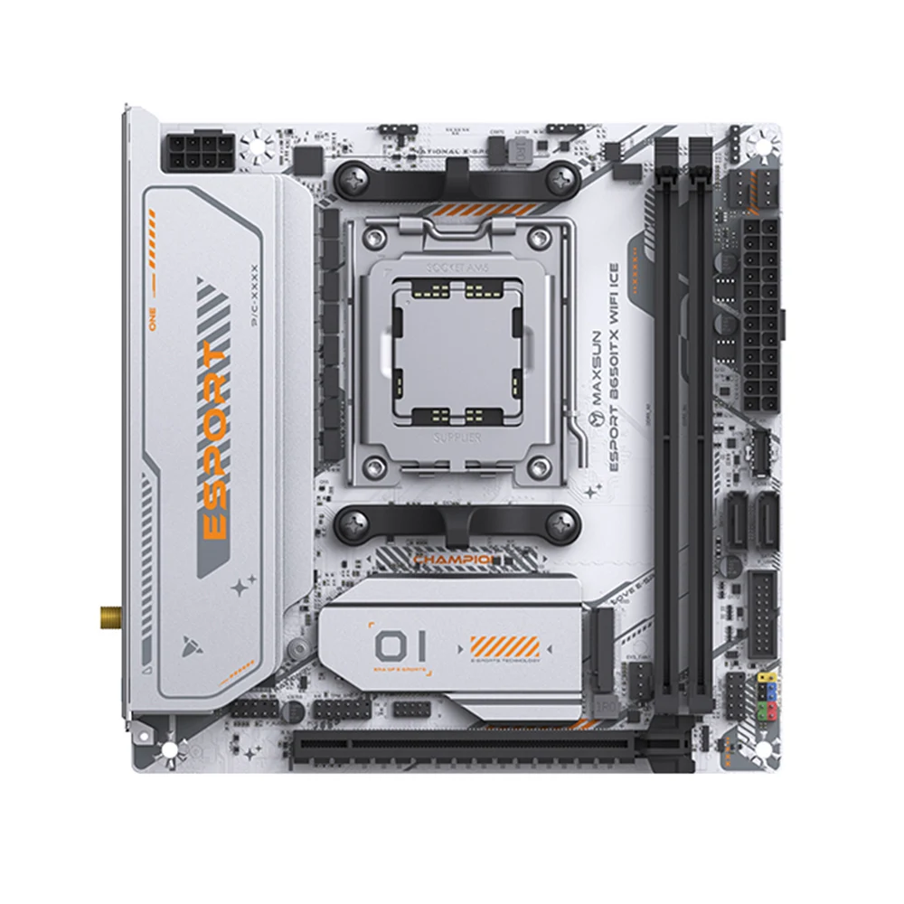 MAXSUN B650M eSport B650M WIFI ICE AMD B650 Supports 5600-8000 (OC+) Memory AMD Ryzen 7-8-9000 Series Motherboard Socket AM5