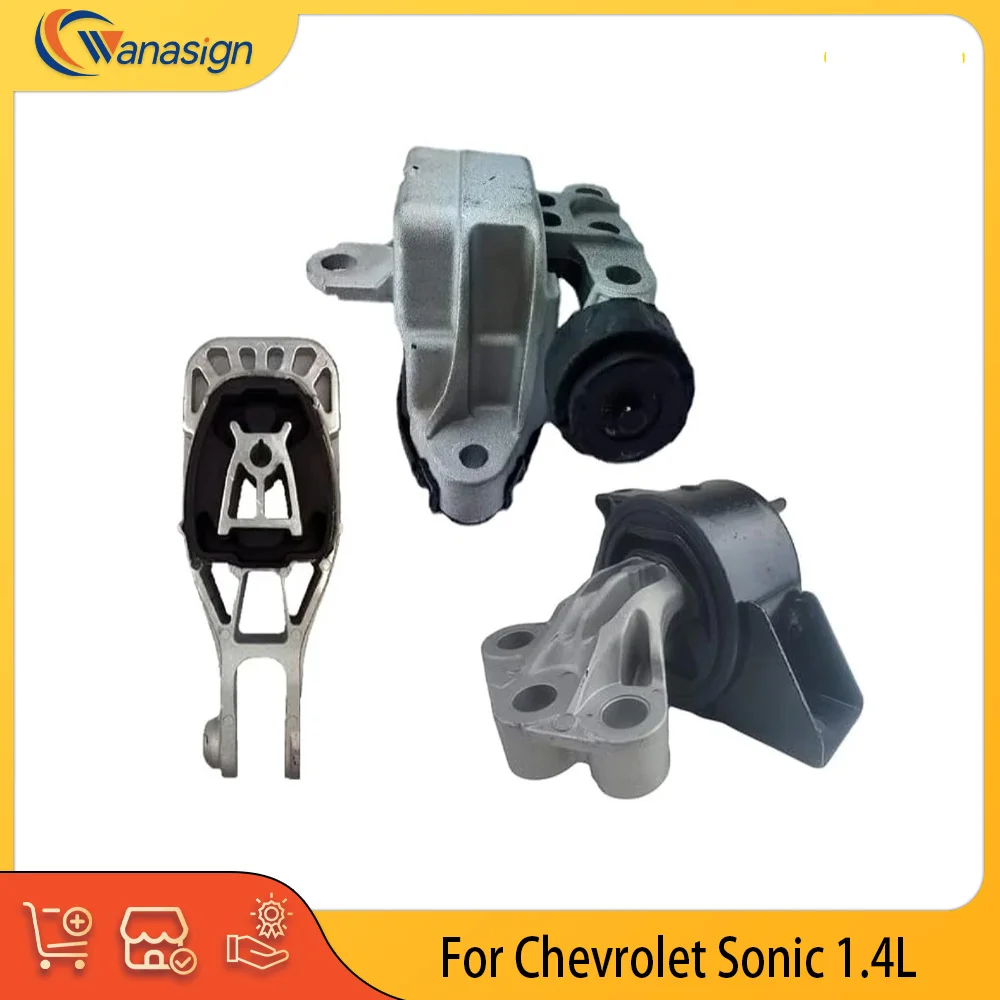Engine Parts Trans & Motor Mount 3PCS fits Chevrolet Sonic 1.4L 12-20