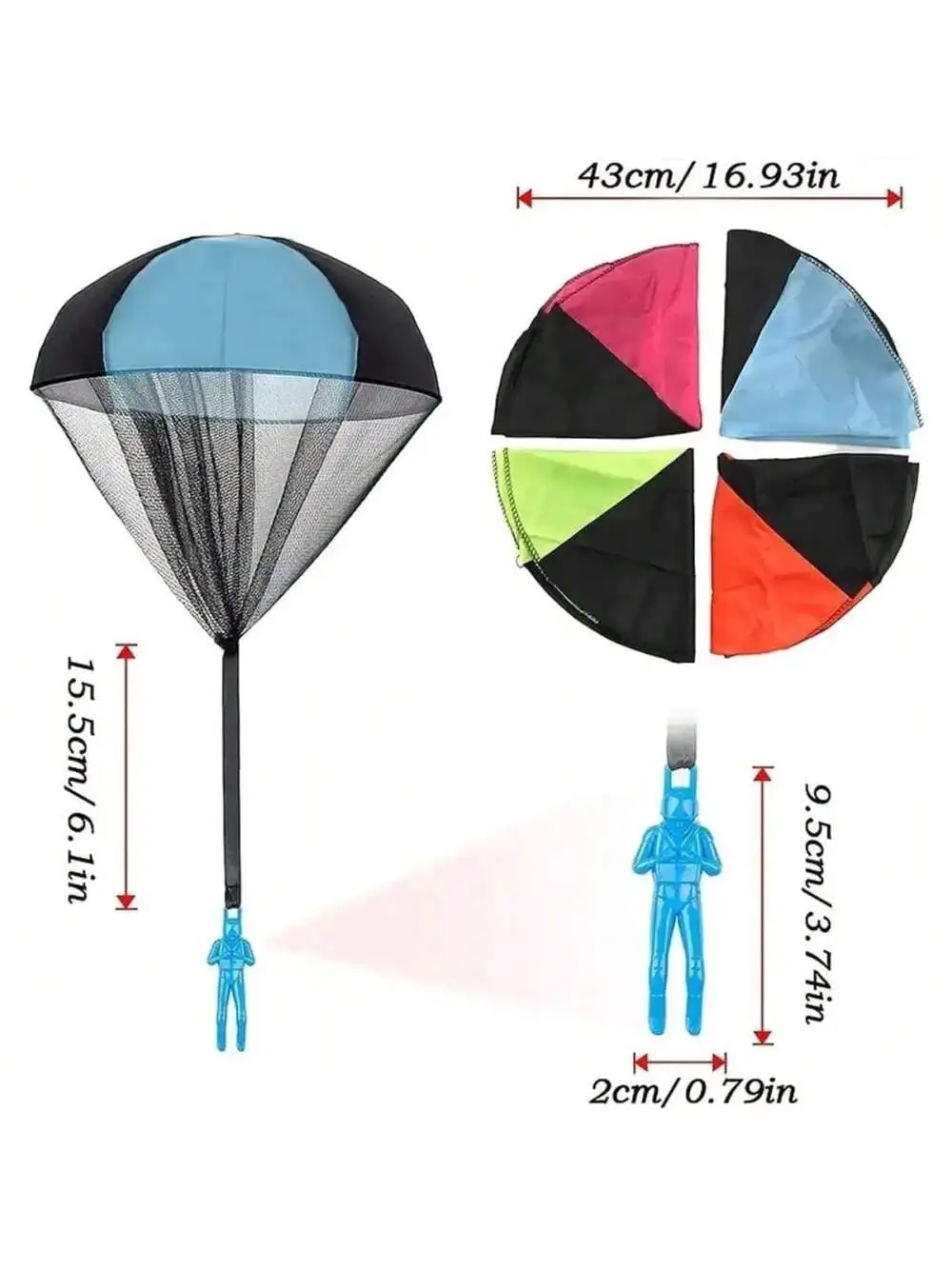 Kids Flying Parachute Toy 1/4/10 Sets - Outdoor Play Games with Mini Army Soldiers, Sports Birthday Gifts for Boys Girls