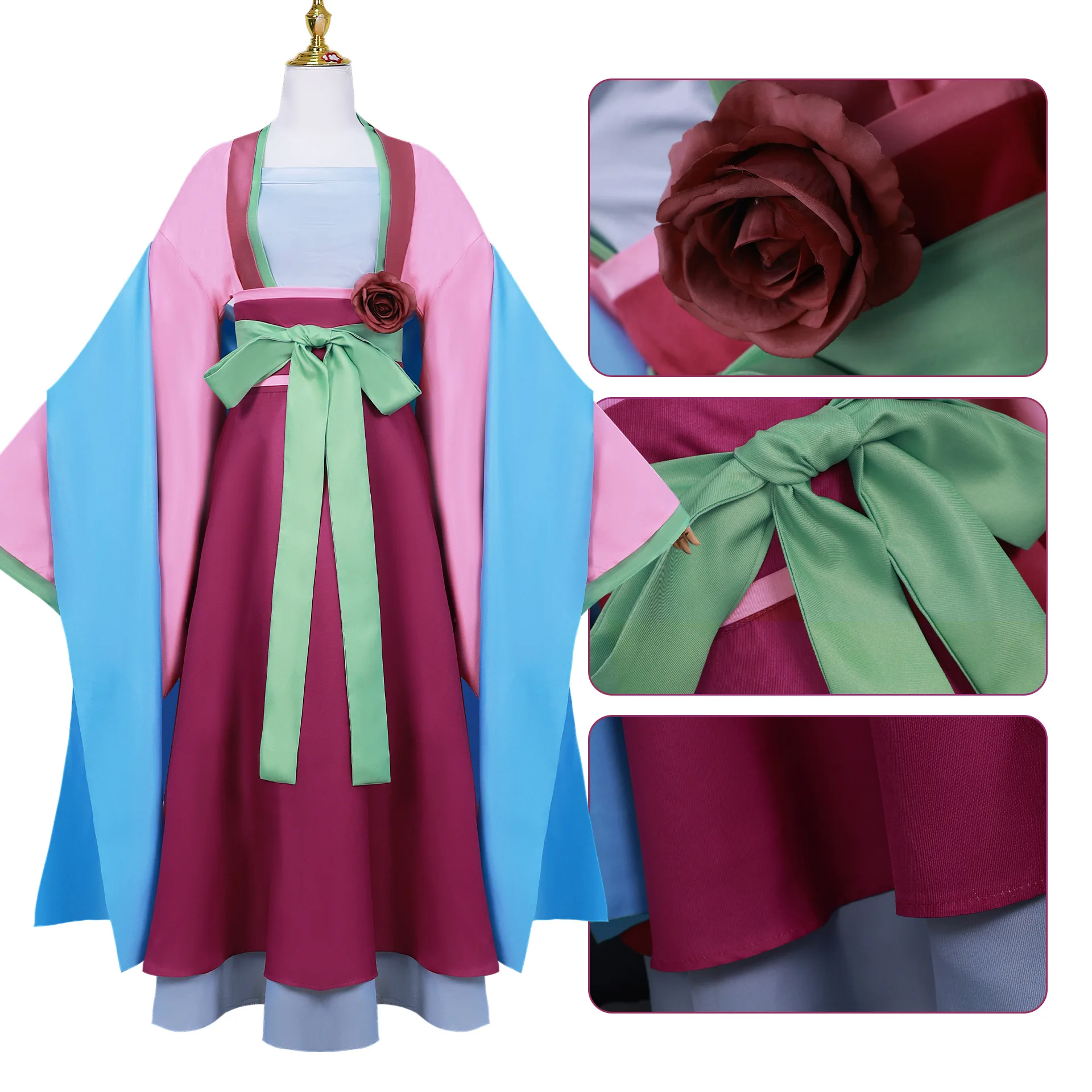 【Wetrose】In Stock Maomao Gardern Dress Pink Cosplay Costume Mao mao Chinese Fairy Apothecary Diaries Kusuriya Hitorigoto Wig