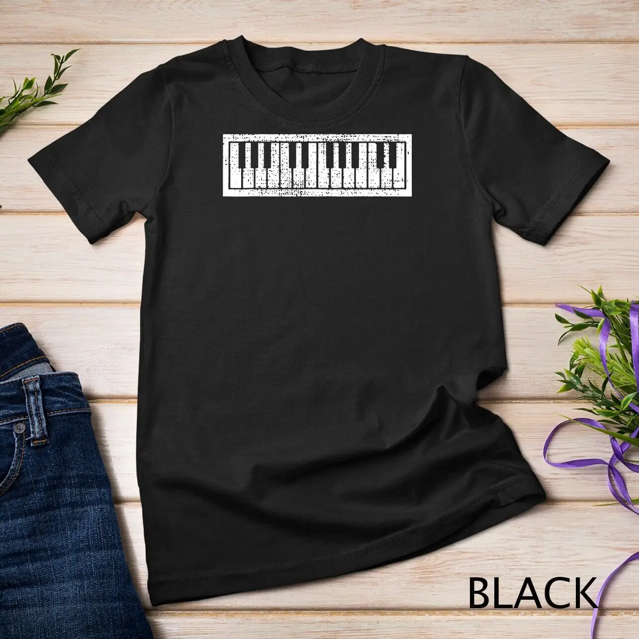 Piano Keyboard Musical Musician Pianist Gift T-Shirt Unisex T-shirt