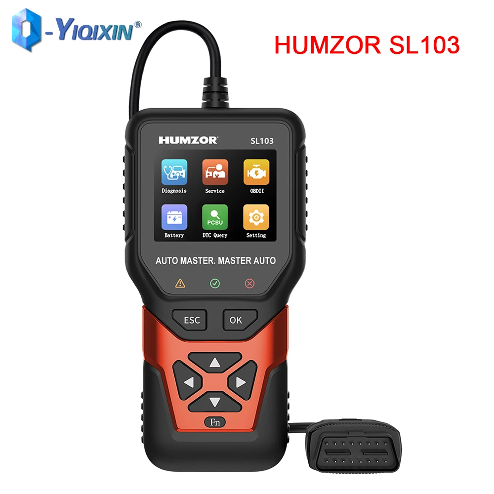 HUMZOR SL103 Tester Car Code Diagnostic Tool Diesel Gasolne Integrated Vehicles DPF Forced Regeneration OBDII Auto Fault Scanner