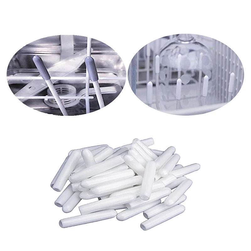 50pcs Dishwasher Rack Caps Tip Tine Cover Cap Flexible Round End Caps Protective Sleeves For Sharp Article To Prevent Collision