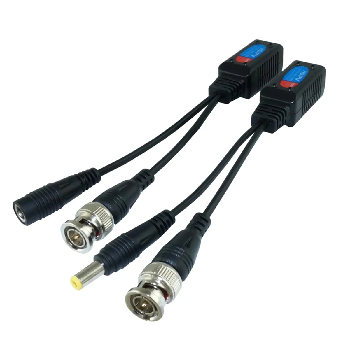 4 pares de cabo balun de vídeo 8mp transmissão hd transmissor torcido bnc para rj45 adaptador suporte hdcvi tvi ahd câmera