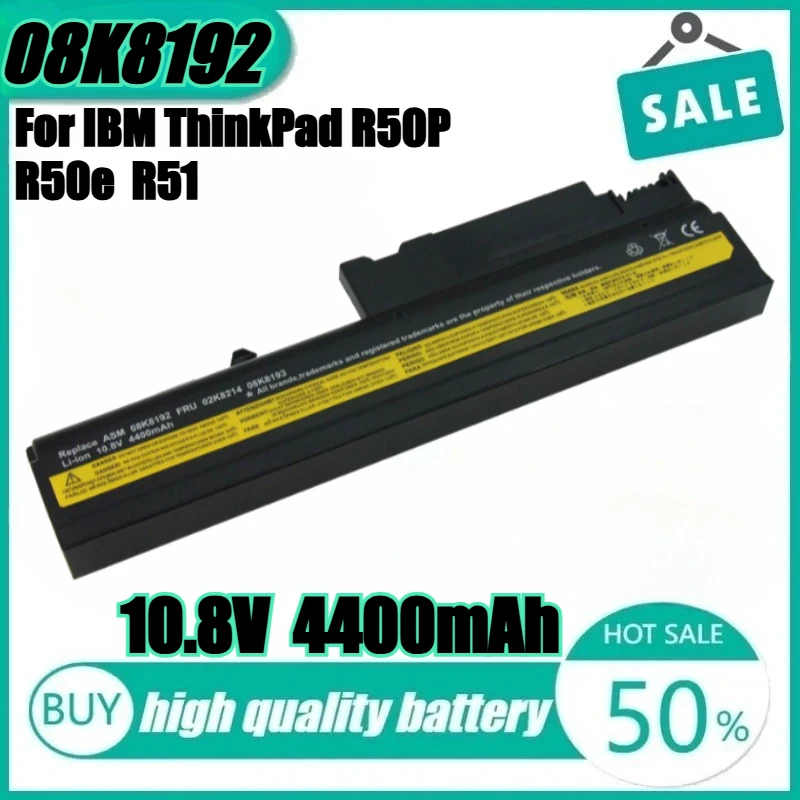 

Новый аккумулятор для ноутбука Lenovo ThinkPad R50E R50p R51 R51e R52 T40 T40P T41 T41p T42 T42P T43 T43P 08K8192 92P1064 08K8193