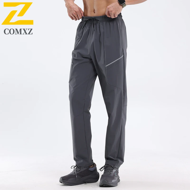 Summer Sweatpants Men's Outdoor Mountain Climbing Fishing Elastic Waist Quick-drying Trousers Casual Gym Workout Jogging Pants