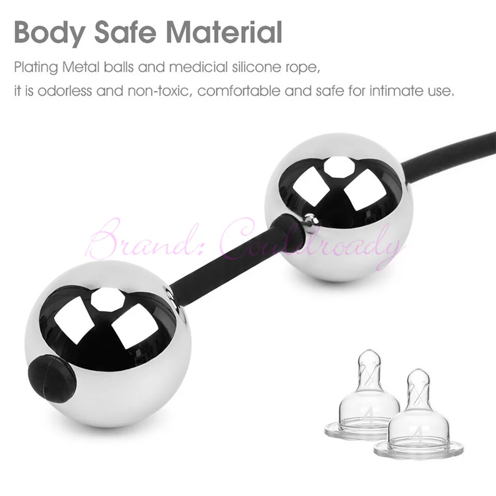 3 Size Erotic Weighted Vaginal Egg Chinese Geisha Kegel Exerciser Metal Ben Wa Ball Anal Beads Adult Sex Toys for Woman