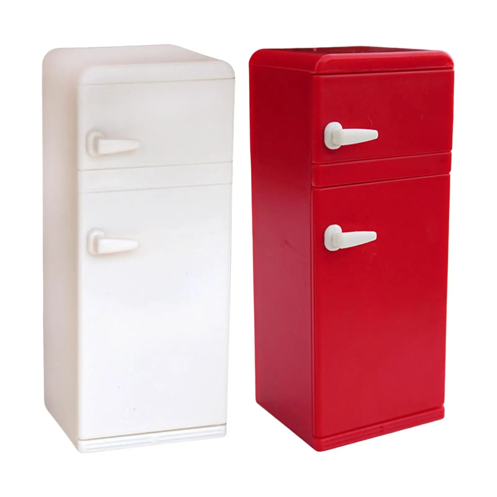 

5x1/12 Scale Dollhouse Miniature Fridge with Two Doors Accessories Toys Decoration