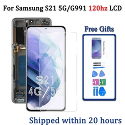 AMOLED for Samsung S21 4G/5G Screen Replacement for Samsung S21 5G LCD Display G991 SM-G991U G991W LCD Digitizer Touch Assembly