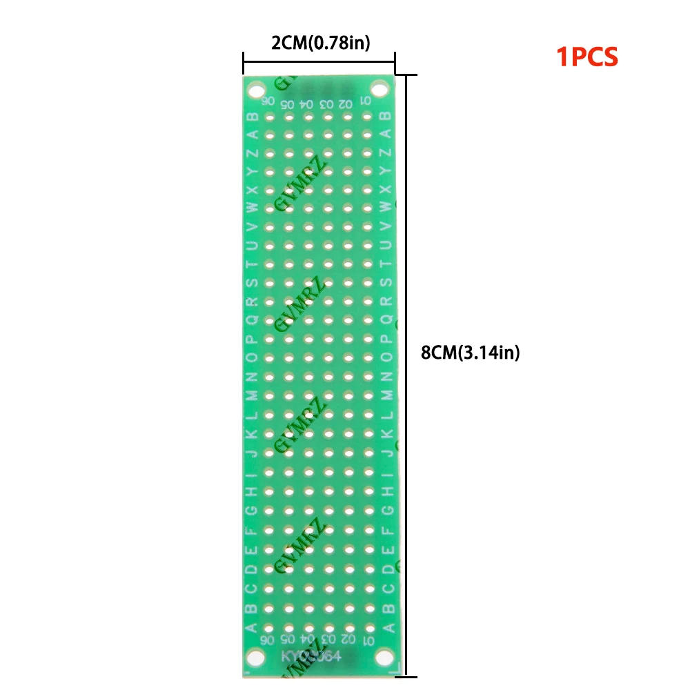 Single Sided 4x6cm 3x7cm Green PCB Prototype Board Universal Through Hole Perfboard for DIY Electronic Projects 2x8cm