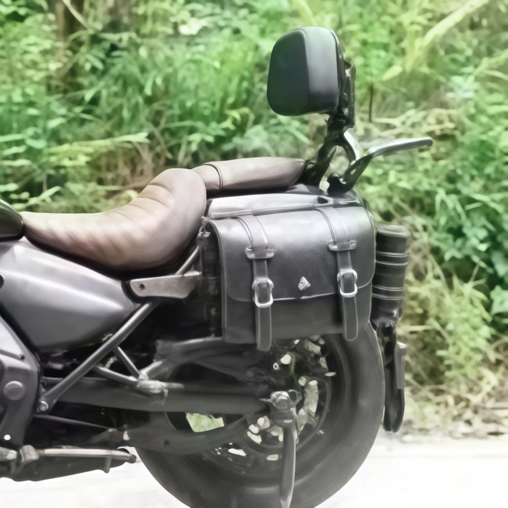 For Benda Rock 250CVT Retro Detachable Top Case & Side Bags, External Key Lock Leather Mod Parts