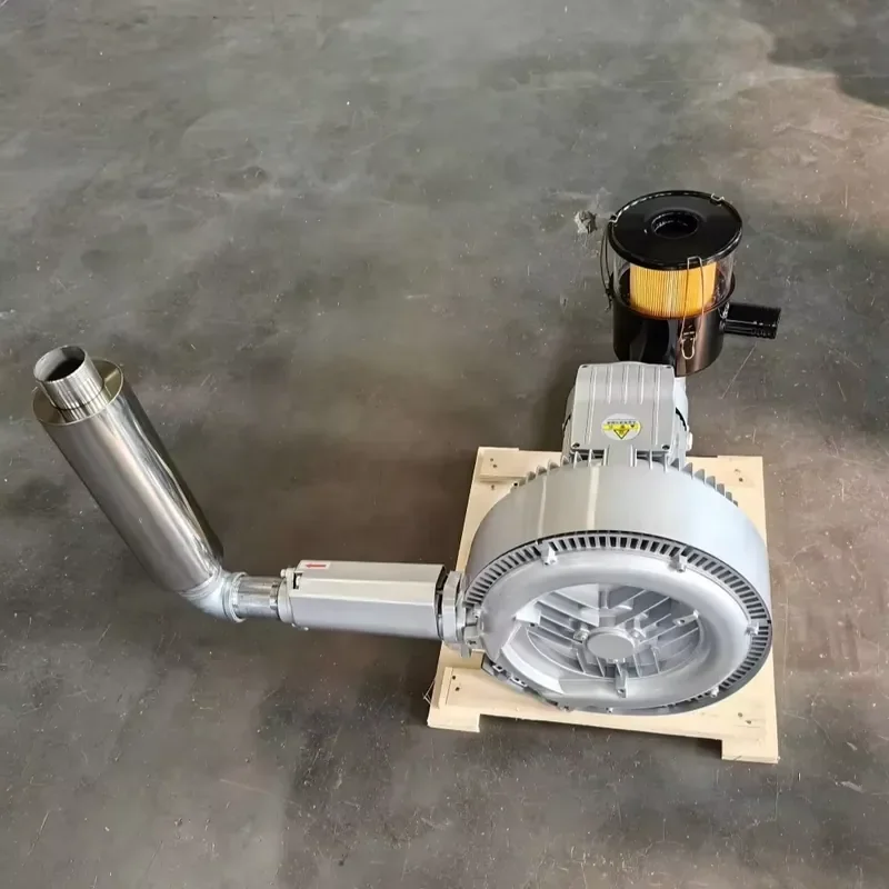 Single Phase 2.2Kw Double-Stage Ring Fish Tank Vacuum Blowers Side Channel Pump Electric Blower for Fish Pond Oxygenation