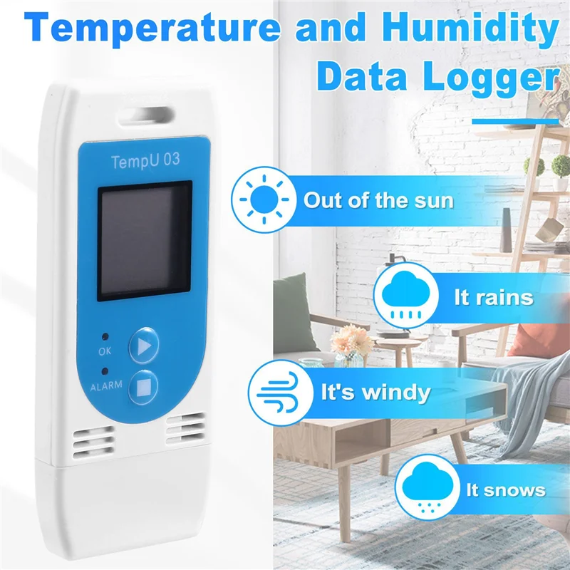 ABUL-2X Tempu 03 USB Temp & Humidity Data Logger RH TEMP Data Logger Recorder Humiture Recording Meter With 32,000 Capacity