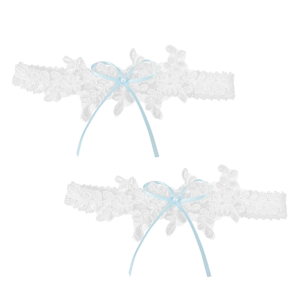 

2pcs Bridal Bride Garters For Bride Wedding Day Women Lace Leg Garter Stretchy Design Classic Bridal Garter Style
