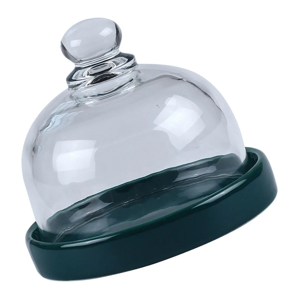 

1Pcs Mini Cake Holder Dessert Tray with Glass Cover Food Storage Container Party Mini Dessert Tray Cake Showing Stand