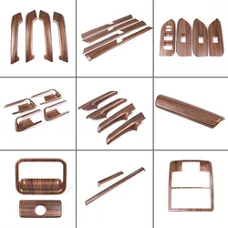 Pine Wood Grain For Toyota Land Cruiser Prado FJ150 150 2010-2019 Car Door Handle Interior Frame Trim Sticker Car Accessories