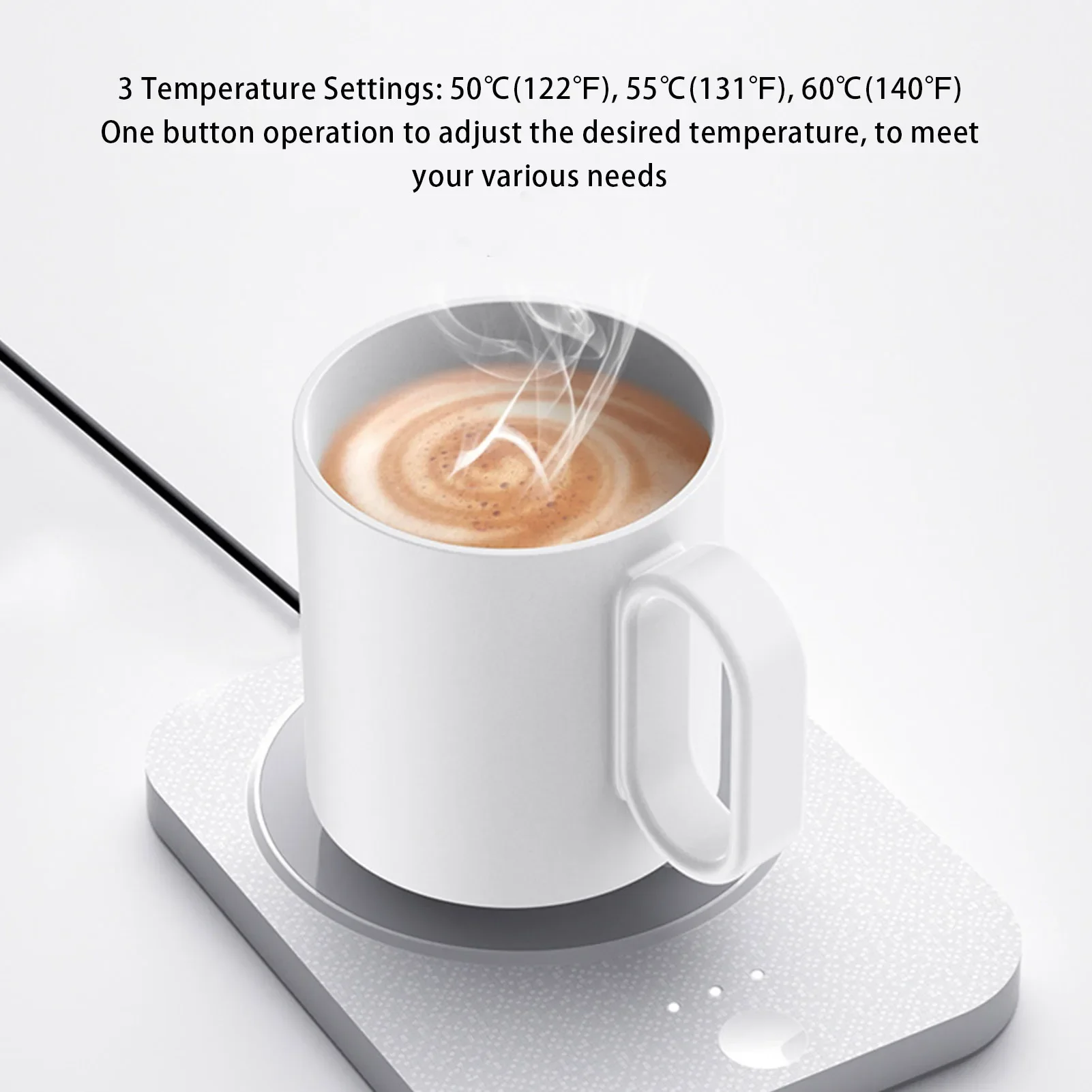 Intelligent Beverage Warmer USB Powered 55℃ Constant Warm Electric Coffee Mug Warmer for Desk 9V